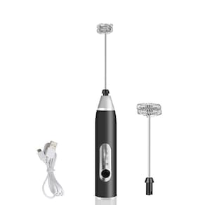 Mini Mixer Batedor Elétrico Bebidas E Ovos Portátil Preto
