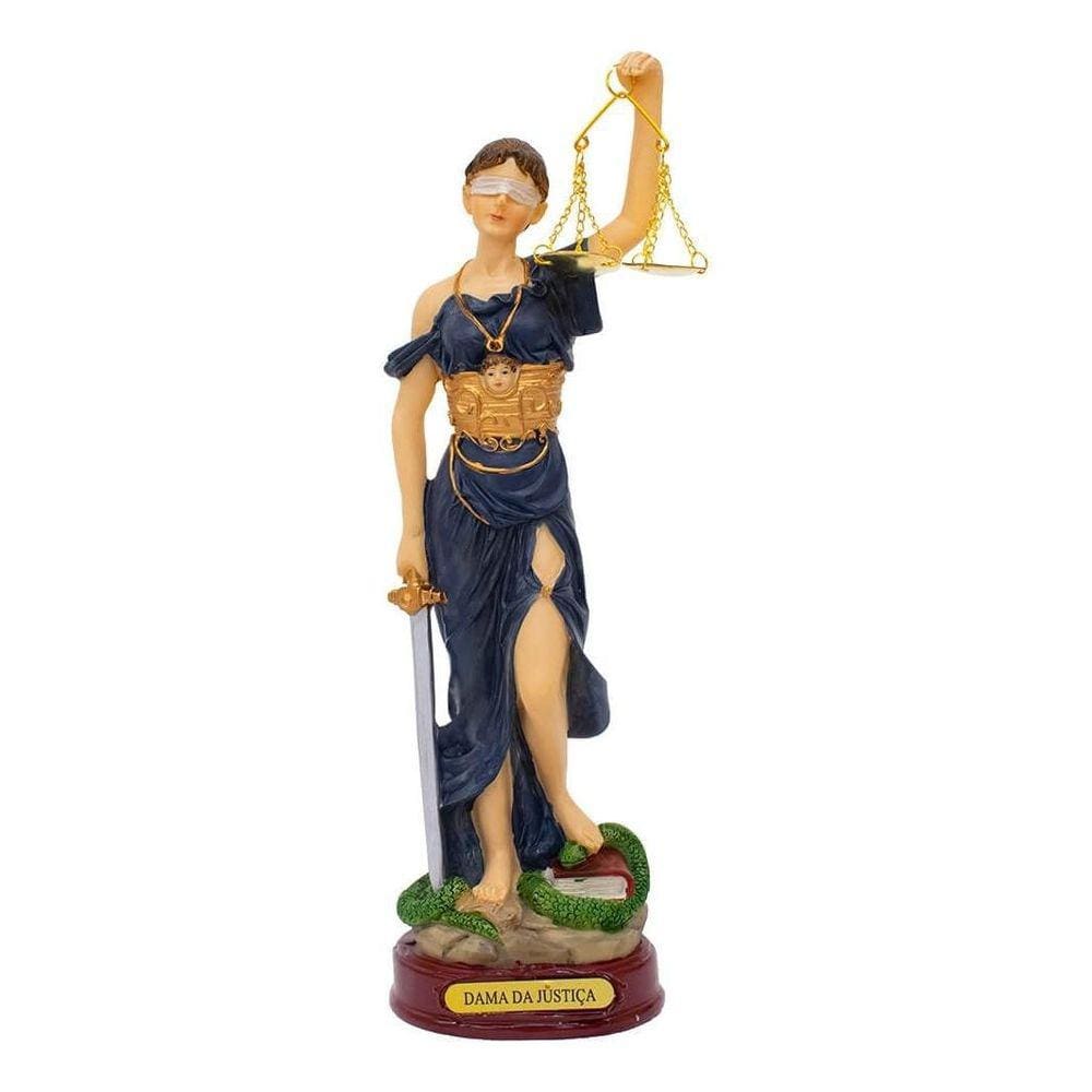 Dama Da Justiça 23Cm - Enfeite Resina Advogado Juiz