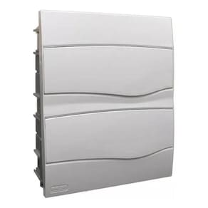 Centro Pvc Embutir 24 Disjuntores Padrão Din Branco Brum