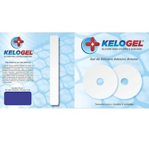 Kit 3 - 1 Par Adesivo Areolar + 1 Fita Silicone 70Cm Kelogel