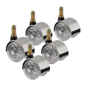 Rodízio para cadeira cromado - 5 peças