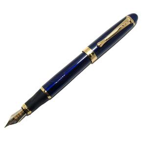 Caneta Tinteiro Jinhao X450 Azul Com Dourado