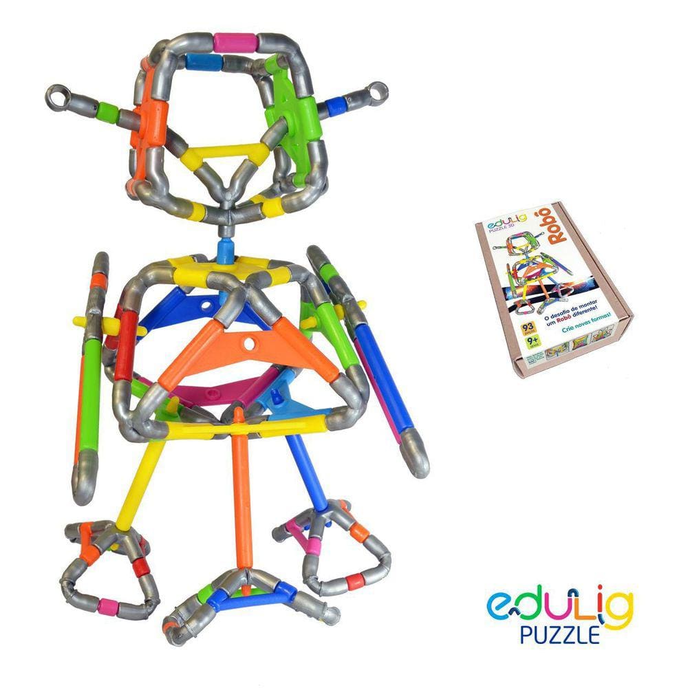 Puzzle 3D Bola 5-90 peças e conexões