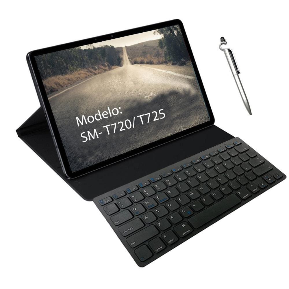Capa Teclado Para Galaxy Tab S5E 10.5 T725 + Pelicula Vidro