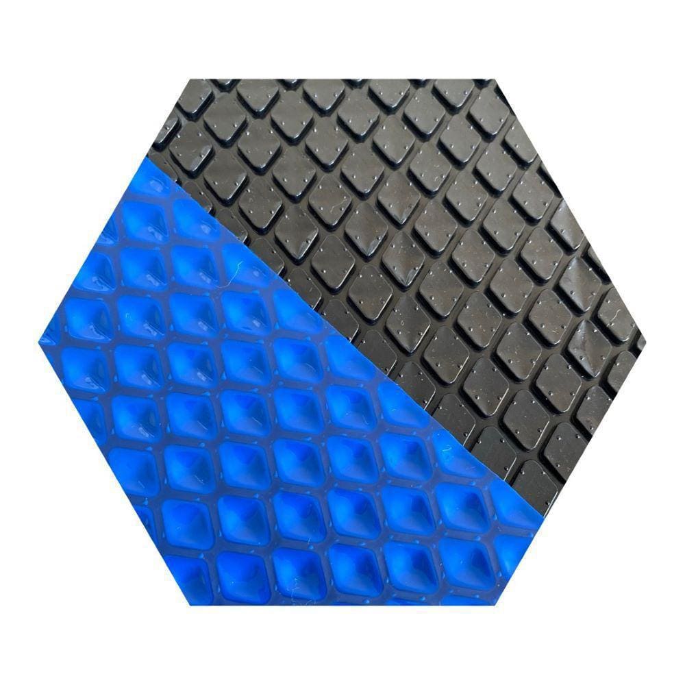 Manta Térmica Piscina 8X3,5 500 Micra Proteção Uv Black/Blue