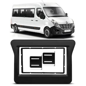 Moldura De Painel 2 Din Renault Master 2010 À 2019 Preto