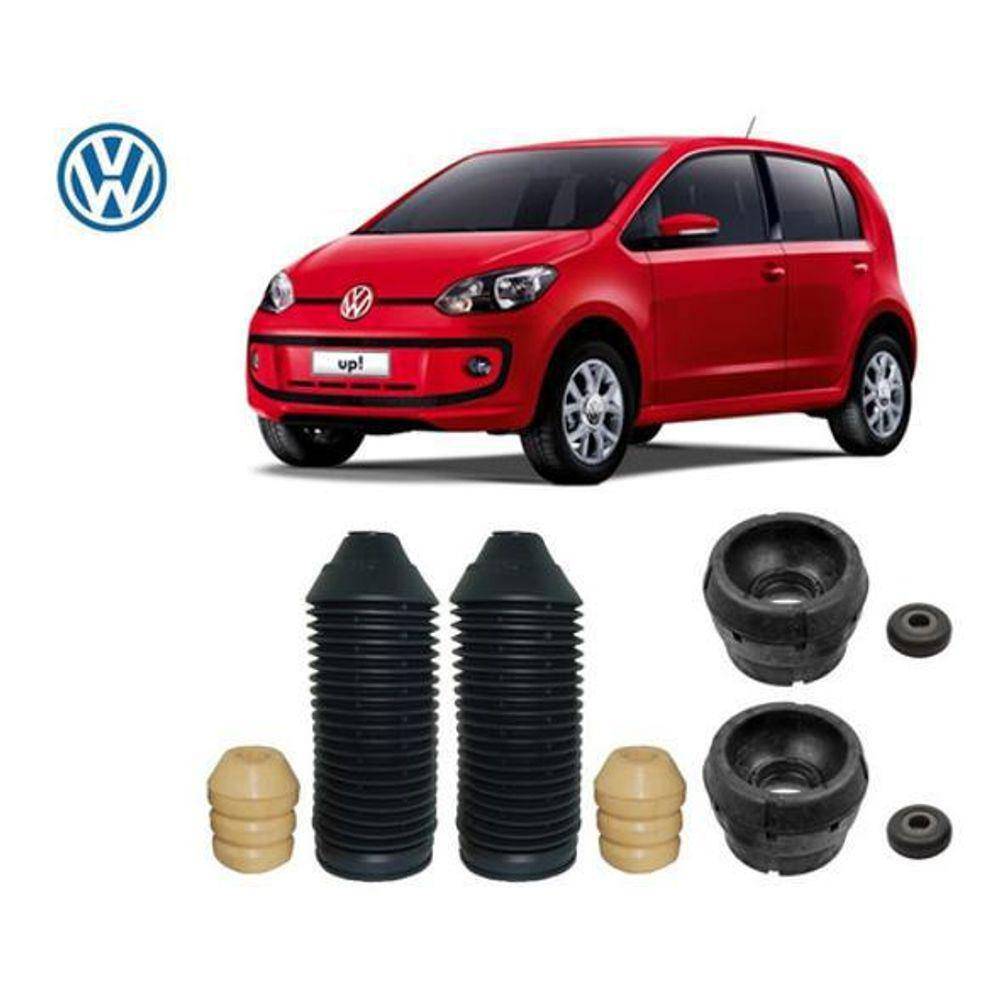 2 Kit Coxim Rolamento Batente Coifa Dianteiro Vw Up 2016