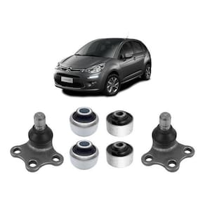 Kit Bucha + Pivô Suspensão Dianteira Citroen C3 2013 2014 15