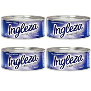 Kit 4 Cera Pasta Incolor 400G Pisos Cimentados Móveis Portas