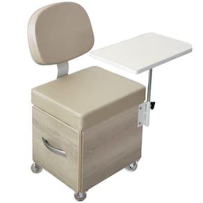 Cadeira Cirandinha Manicure Bali Avelã Estof. Pérola Facto