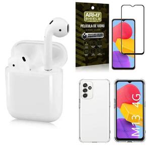 Capa Galaxy M13 + Fone Ouvido Bluetooth Ly122 + Película 3D
