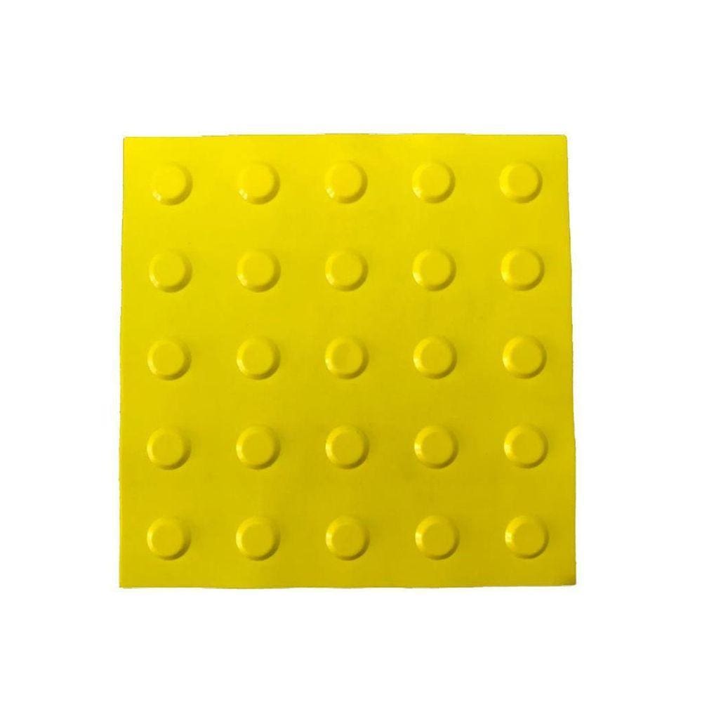 Kit 16 Pçs Piso Tátil Pvc 25X25 Alerta Amarelo