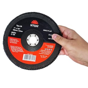 Disco Flap 180Mm Grão 120 Zircônia Para Desbaste Aço E Inox