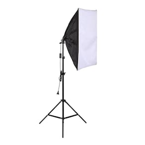 Kit Soft Box Estúdio 50X70Cm Suporte 1 Lâmpada Contínua E27