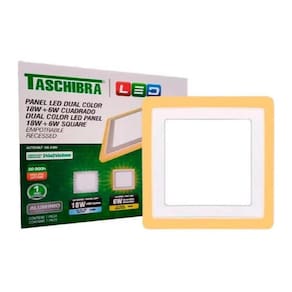 Painel De Led Dual Color 18W+6W Quadrado Embutir Taschibra