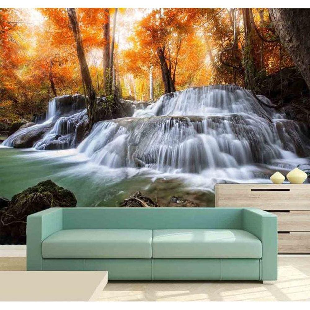 Painel Adesivo Cachoeira 3D 2M² na 018