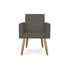 Poltrona Couro Couríno Para Salão - Balaqui Decor