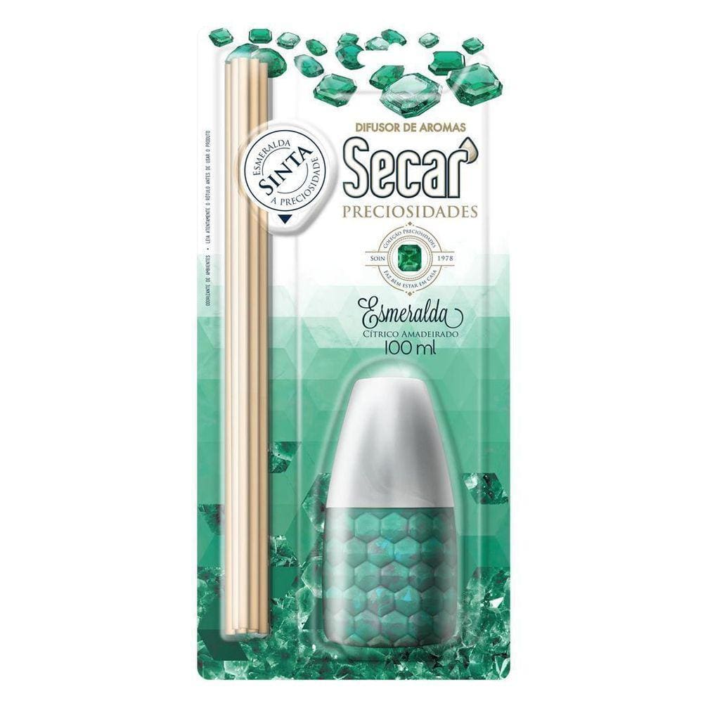 Difusor De Aromas Secar Sensações 12X100Ml Esmeralda