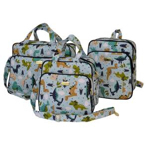 Kit Bolsa Maternidade Mala Bebê Enxoval Dinossauro 3 Peças