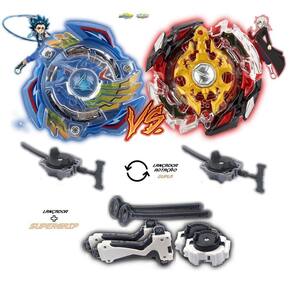 4 Peão Tornado Compatível Beyblade Wild Top Arena Vermelho