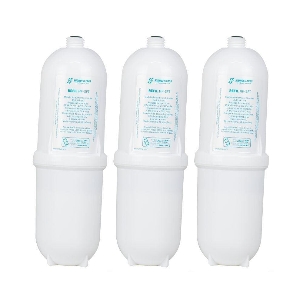 Kit 3 Refil Vela Filtro Purificador Água Bebedouro Soft
