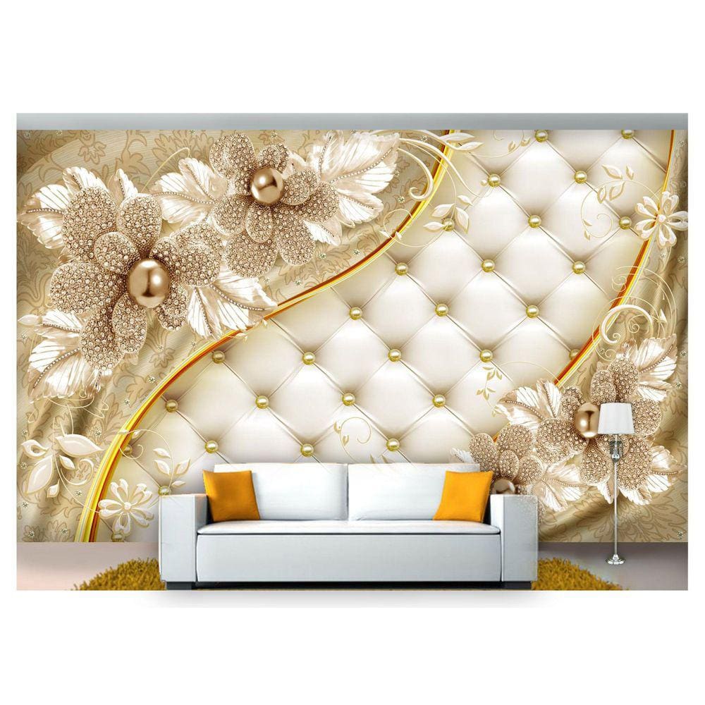 Papel De Parede Floral Flores Textura Sala 3D 3M² Xfl208