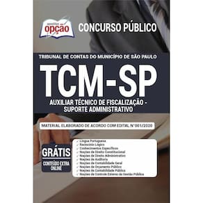 Apostila Tcm-Sp 2020 - Auxiliar Técnico - Admin