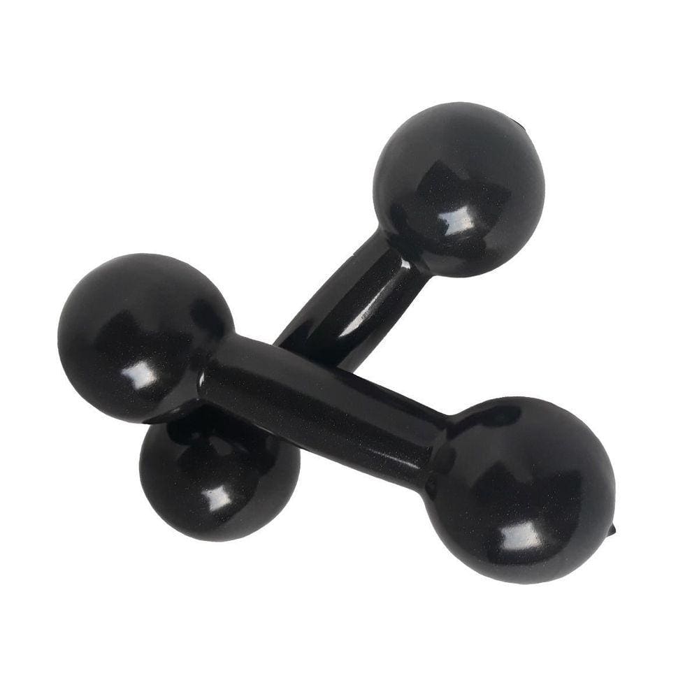 Halteres Emborrachado Peso 4Kg Preto.