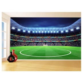 Papel De Parede 3D Esporte Estádio Gramado Campo 3,5M Spt65