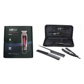 Máquina De Acabamento Hairstar Kit 3 Tesouras Preto