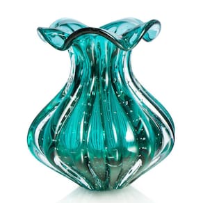Vaso Trouxinha Em Cristal Murano Esmeralda São Marcos