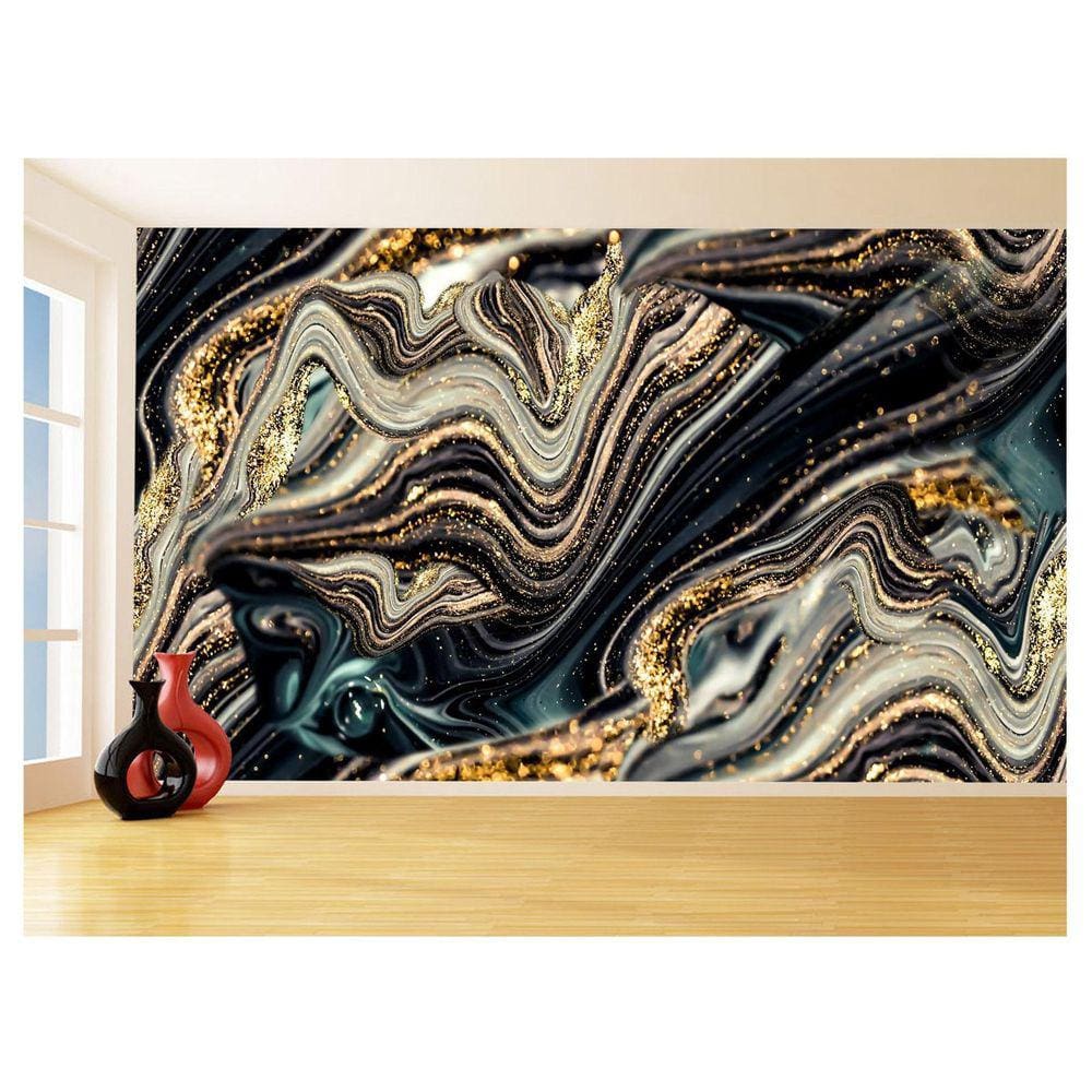 Papel De Parede 3D Estilo Marmore Tintas Cores 3,5M Mbr126