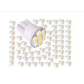 Kit 100 Lâmpadas T10 8 Led Branca Pingo Luz 6000k Atacado