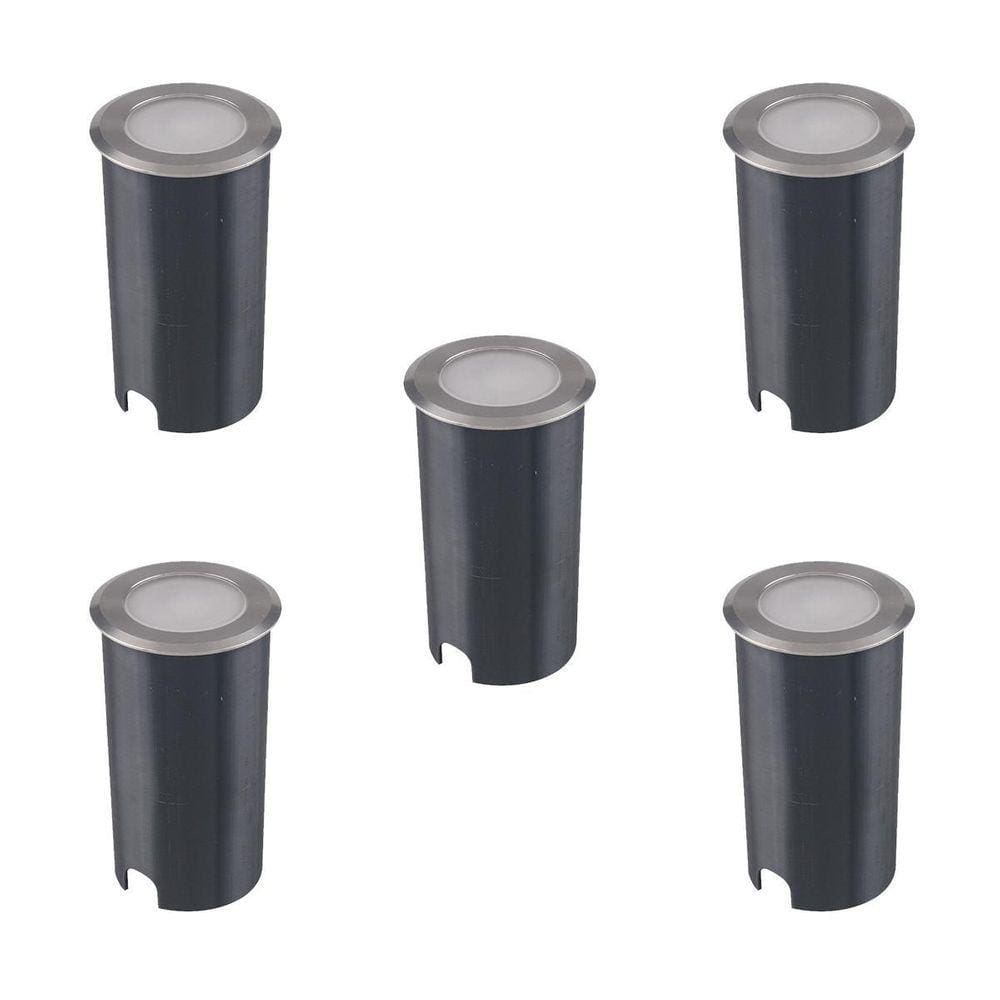 Kit 5 Spot Led Slim De Embutido Escada Preto 1W 3000K Ace26