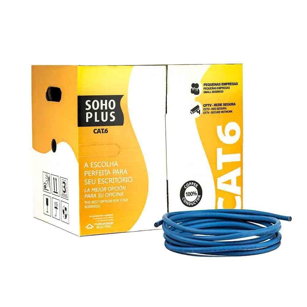 Cabo De Rede Cat6 Furukawa Sohoplus Azul - 90 Metros