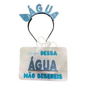 Plaquinha De Carnaval Frase Dessa Água Não Beberei- Kit 4Un