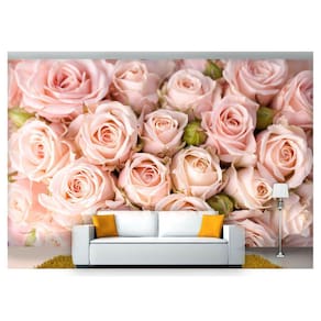 Papel De Parede Flores Rosas Romantico 3D Nfl207