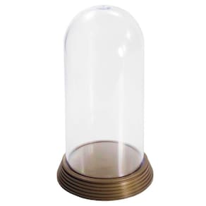 20 Redomas Cúpula Acrílico Base Dourada G 15 Cm Redoma Flor