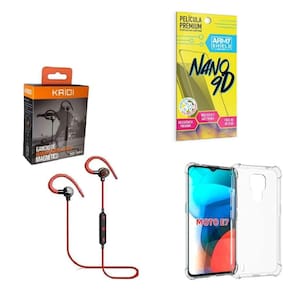 Kit Capinha Motorola E7 Fone Bluetooth E Película 9D
