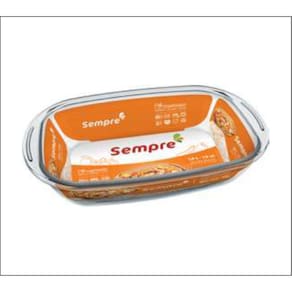 Forma Assadeiras De Vidro Forno Retangular 1,8Lts Marinex 06