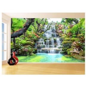 Papel De Parede 3D Paisagem Cachoeira Florestas 3,5M Nch218