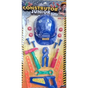 Brinquedo Kit Ferramentas Construtor Junior Com Capacete