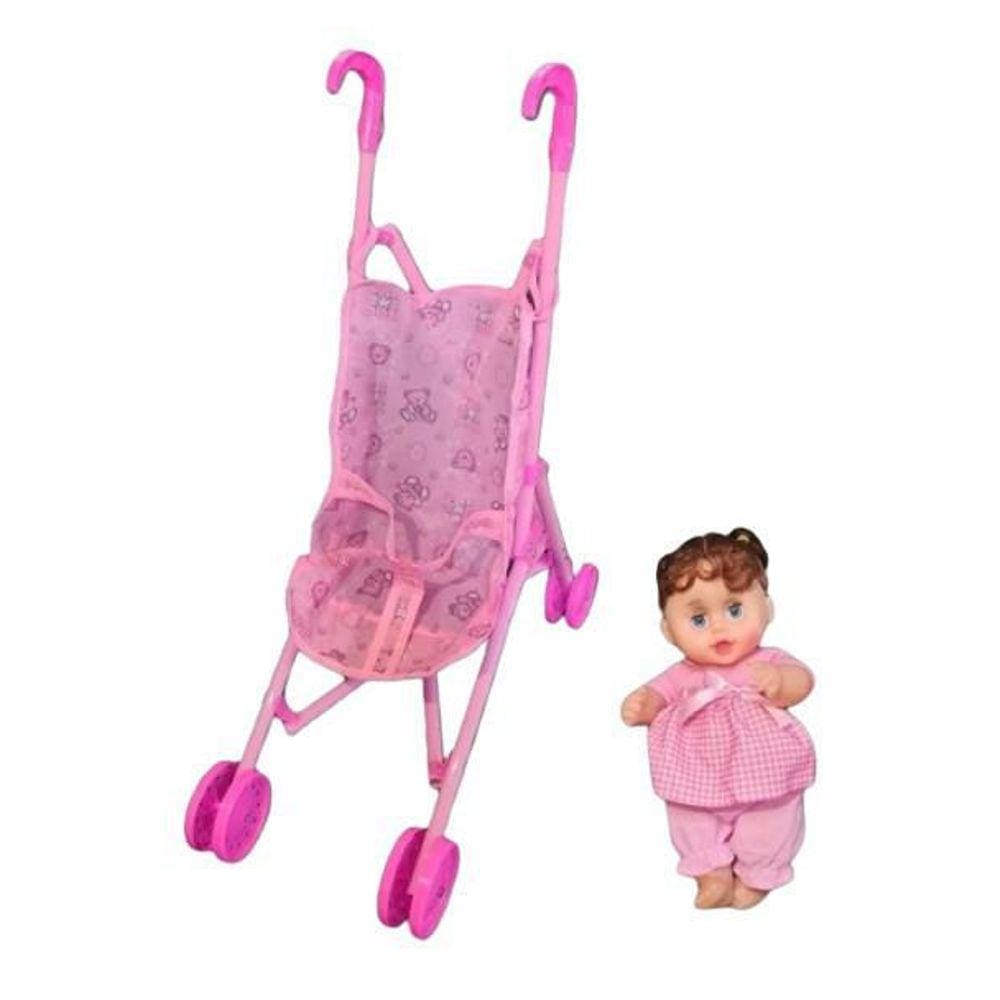 Carrinho De Boneca Dobrável Menina Brinquedo Infantil