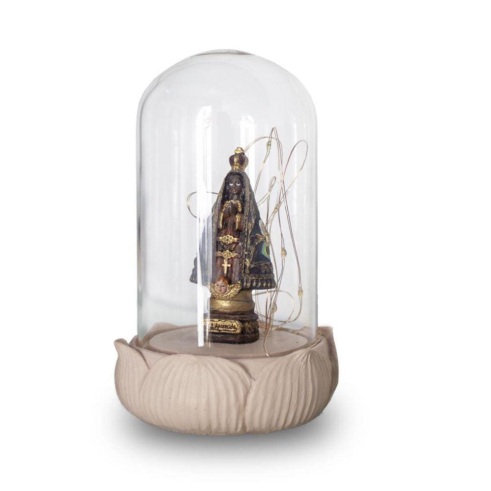 Nossa Senhora Aparecida Na Cúpula De Resina Decorativa