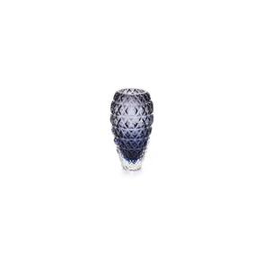Vaso Em Cristal Murano Azul Oxford - São Marcos 25Cm