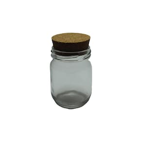 Pote De Vidro 268ml Com Tampa Rolha Kit Com 24Un