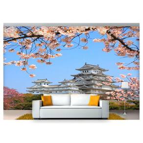 Papel De Parede Japonês Templo Castelo 3D Jjp35
