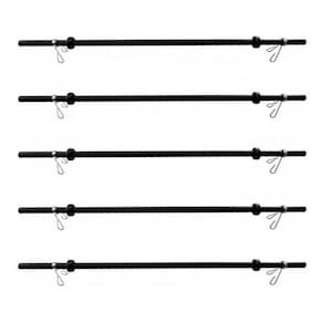Kit 5 Barras Para Body Pump Musculação Academia Presilhas