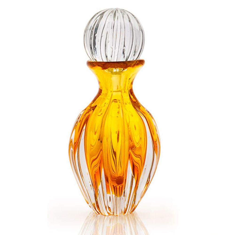 Garrafa Em Cristal Murano Âmbar São Marcos