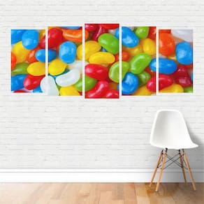 Quadro Alimentos Comidas Jujubas Doces Balas Colorido Canvas